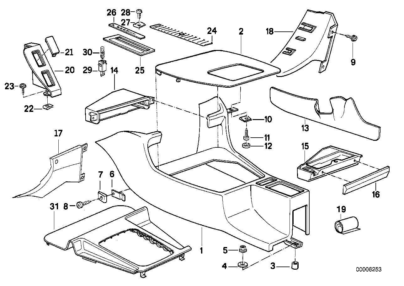 Genuine BMW 51168138050 E34 E32 Depositing Box Bottom Panel PERGAMENT (Inc. 525tds, 735i & 525i) | ML Performance EU Car Parts