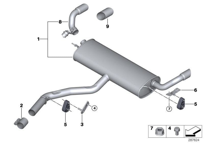 Genuine BMW 18307600244 E71 Rep. Kit For Exhaust Flap (Inc. X6) | ML Performance EU EU Car Parts