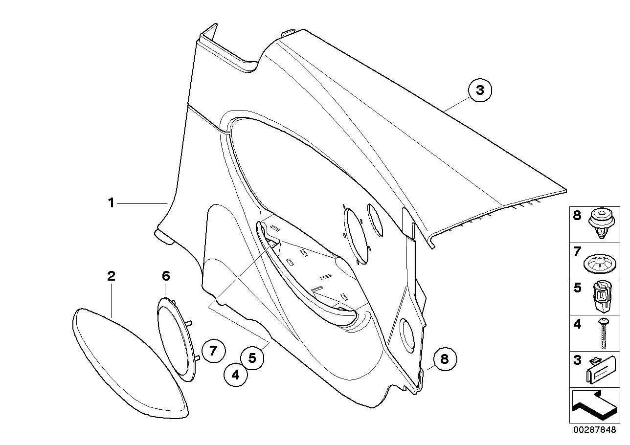 Genuine BMW 51438045693 E63 E64 Left Rear Loudspeaker Cover TITAN II (Inc. M6) | ML Performance EU EU Car Parts