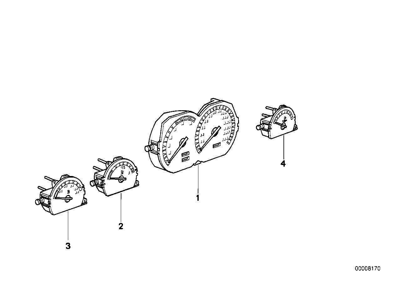 Genuine BMW 62121383321 E31 Speedometer/Rev. Counter KM/H (Inc. & 850Ci) | ML Performance EU Car Parts