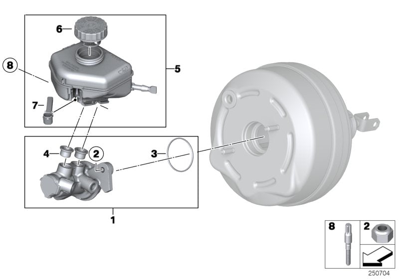 Genuine BMW 34336851093 F20 Brake Master Cylinder (Inc. 318i, 418i & 120i) | ML Performance EU EU Car Parts