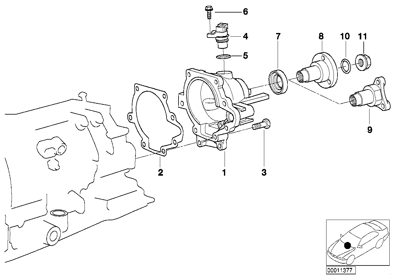 Genuine BMW 24211423883 E39 E36 E34 Output Flange D=96mm (Inc. Z3 2.8, 528i & Z3 2.5) | ML Performance EU EU Car Parts