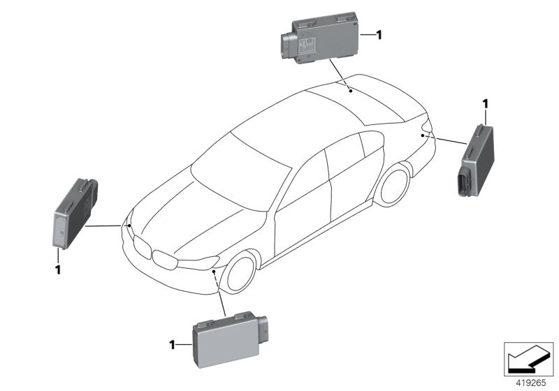 Genuine BMW 66326893736 G07 G05 RR31 Radar Sensor, Close Range SRR-01 (Inc. X7 50iX, M850iX & Cullinan) | ML Performance EU EU Car Parts