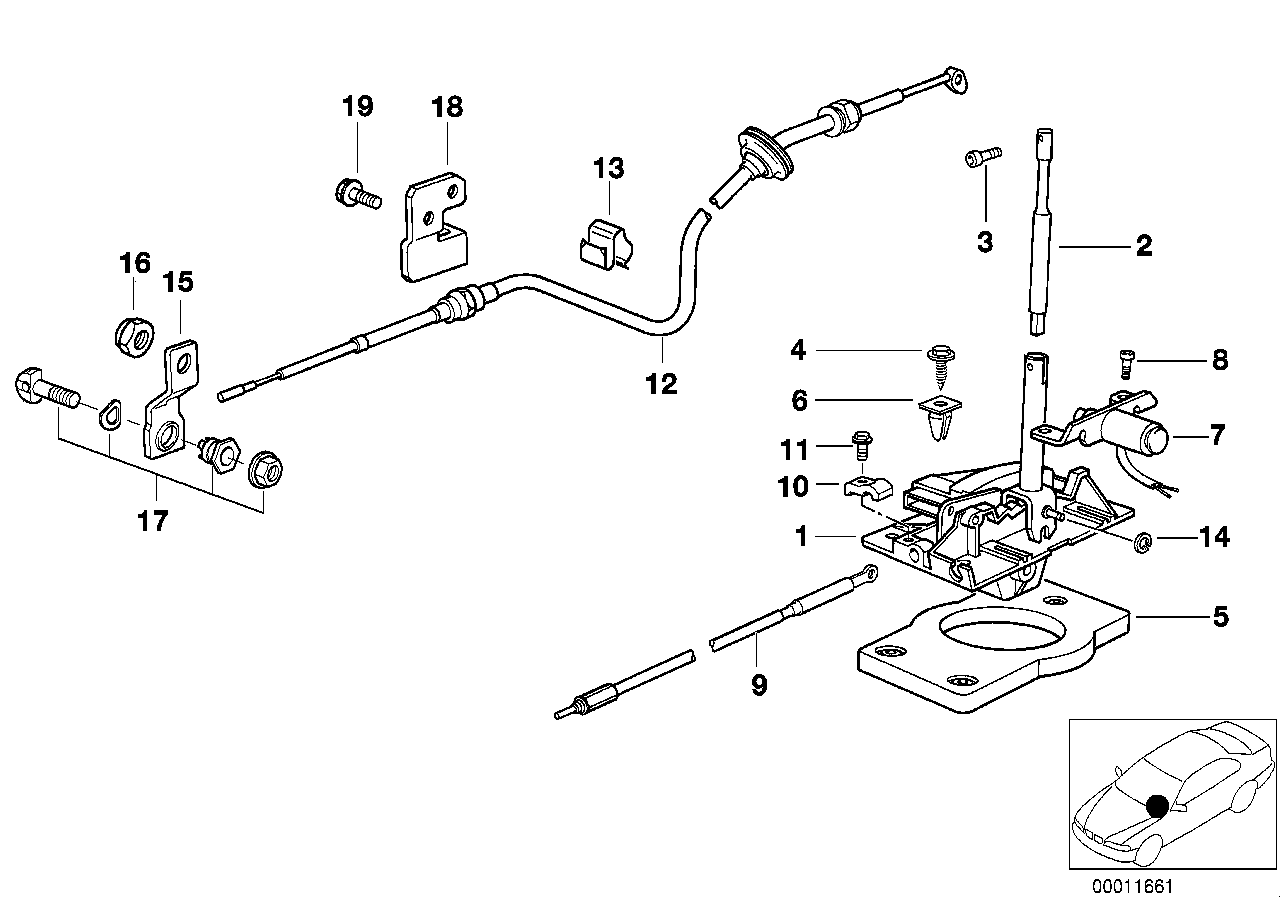 Genuine BMW 24511218233 E36 E34 Selector Lever THM (Inc. 328i, 325is & 316i) | ML Performance EU EU Car Parts