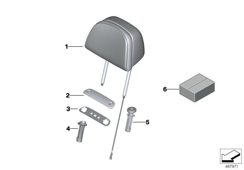 Genuine BMW 52107477768 Head Restraint Comfort Seat, Leather NARI COGNAC (Inc. 750LiX 4.4, 745Le & 740Li) | ML Performance EU EU Car Parts
