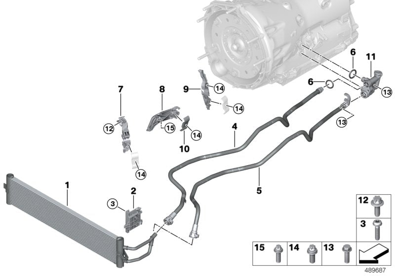 Genuine BMW 17118643128 G16 G30 G31 Bracket For Transmission Oil Cooler (Inc. 840iX, 630i & 740Li) | ML Performance EU EU Car Parts