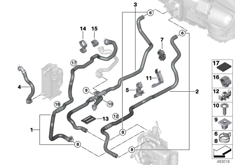 Genuine BMW 07146844852 G32 G11 Hose Bracket, Rotating (Inc. 530iX, 730i & 640i) | ML Performance EU EU Car Parts