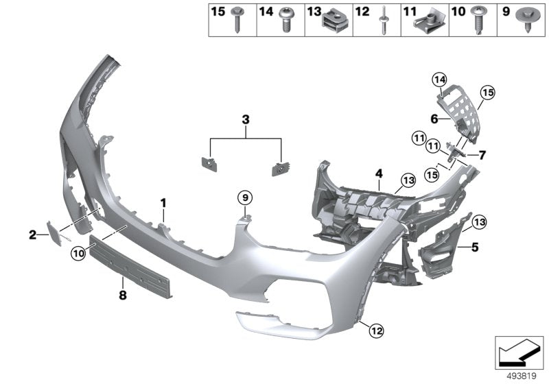 Genuine BMW 51117421849 G05 Guide, Bumper, Left (Inc. X5) | ML Performance EU EU Car Parts