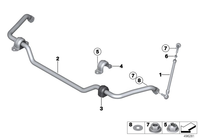 Genuine BMW 31358416825 Anti-Roll Bar, Front KIT (Inc. M235i Racing) | ML Performance EU EU Car Parts
