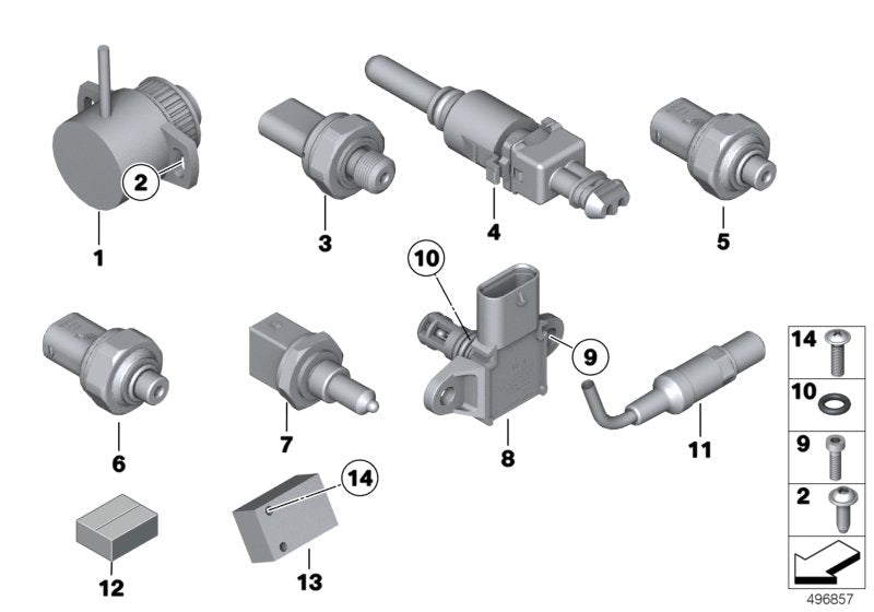 Genuine BMW 62167739220 Pressure Sensor M10X1 160BAR (Inc. M6 GT3) | ML Performance EU EU Car Parts