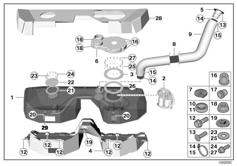 Genuine BMW 16008416594 Fuel Filler Neck With Lid (Inc. M235i Racing & M4 GT4) | ML Performance EU EU Car Parts