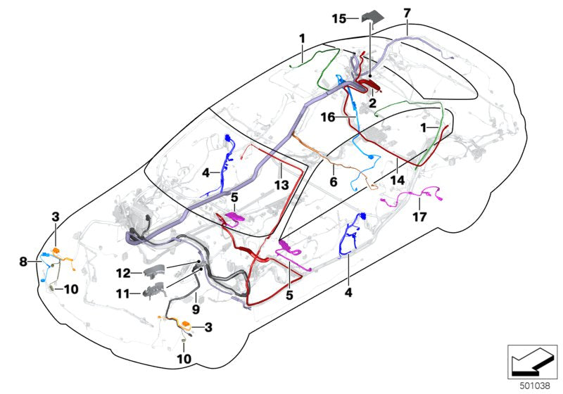 Genuine BMW 61129387650 Rep. Wire For Safety Battery Terminal (Inc. 320i ed, 320d ed & Hybrid 3) | ML Performance EU EU Car Parts