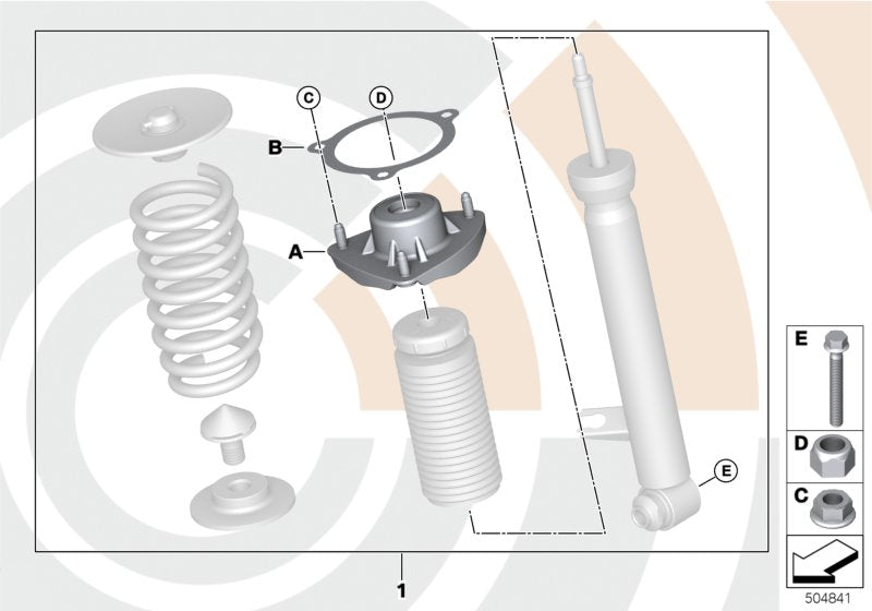 Genuine BMW 33522475056 F15 Repair Kit, Support Bearing, Rear VALUE LINE (Inc. X5 40eX) | ML Performance EU EU Car Parts