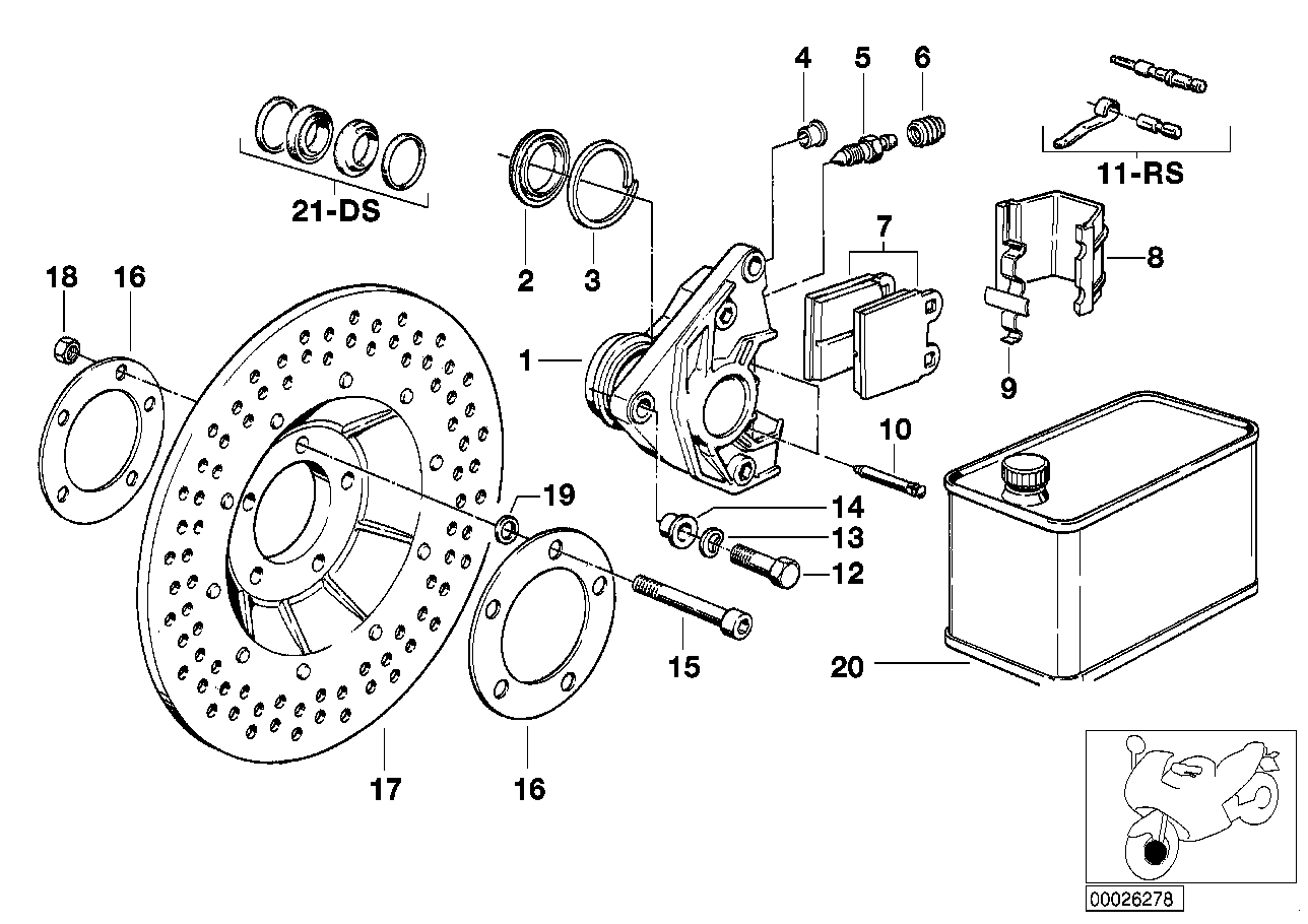 Genuine BMW 34112301359 Repair Kit, Brake Pads ATE (Inc. R65LS, R65 & R65T) | ML Performance EU EU Car Parts
