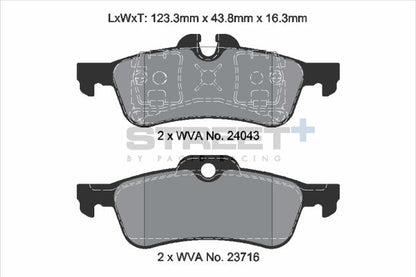 PAGID Racing T8184SP2001 STREET+ Brake Pads