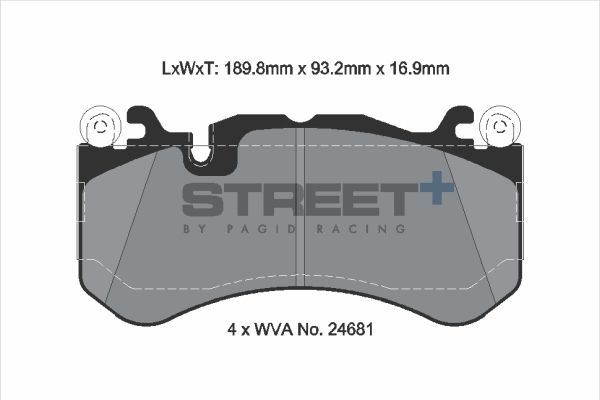 PAGID Racing T8086SP2001 STREET+ Brake Pads