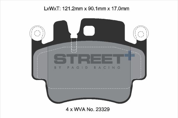 PAGID Racing T8028SP2001 STREET+ Brake Pads