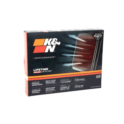 K&N KA-6517 High-Flow Original Lifetime Engine Air Filter - KAWASAKI EX650 NINJA 649