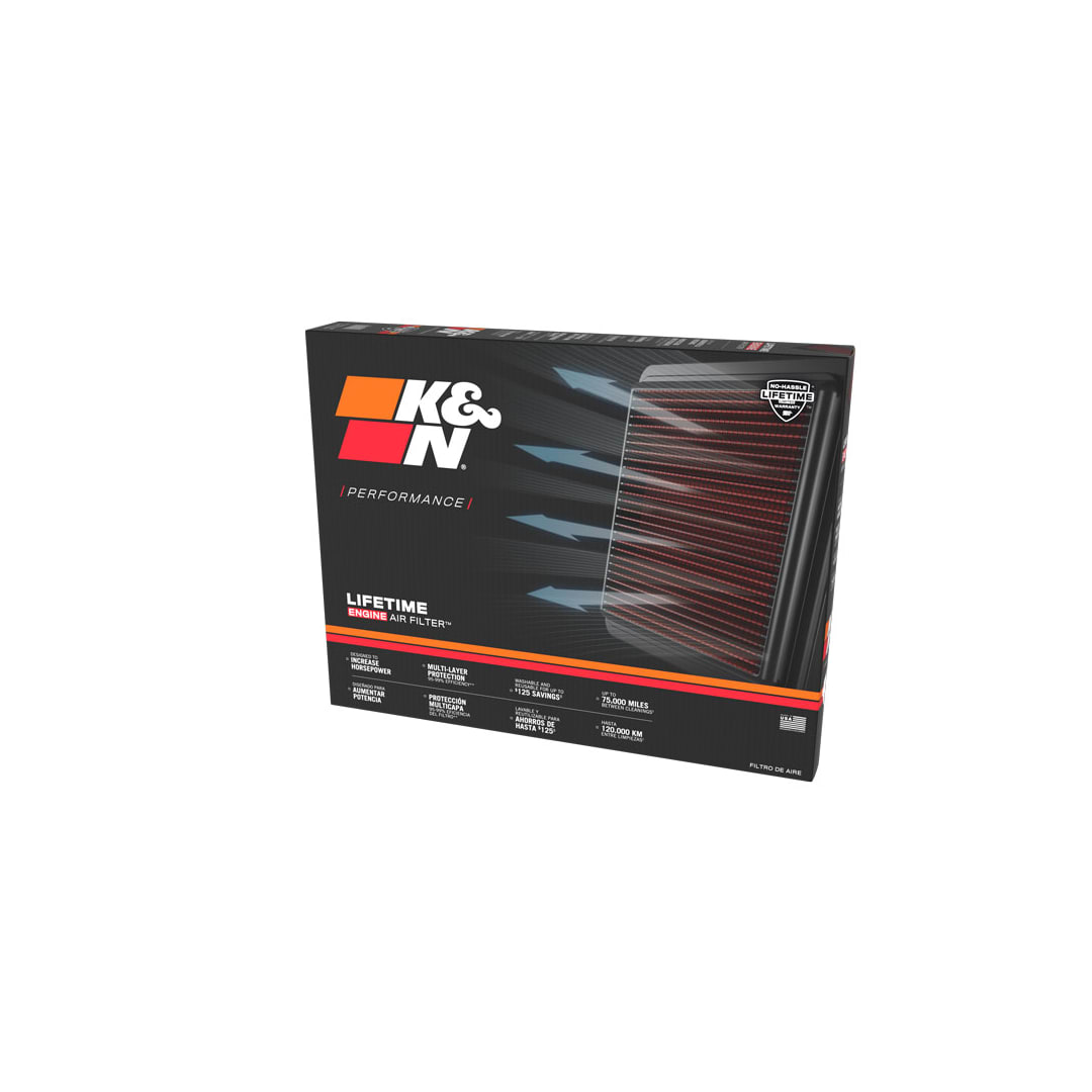 K&N 33-5142 High-Flow Original Lifetime Engine Air Filter - DODGE HORNET L4-2.0L F/I TURBO