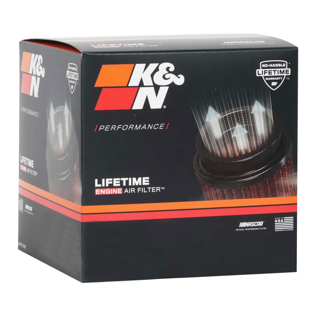 K&N RU-70032 High-Flow Original Universal Air Filter - 60MM FLG, 113MM X 132MM B-OD, 84MM X 89MM T-OD, 1121MM H