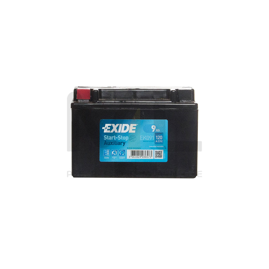 Exide AGM EK091 Auxilary Battery (9Ah) - 1 Year Guarantee | ML Performance EU Car Parts
