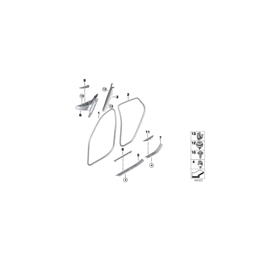 Genuine BMW 51477369575 F16 Insert Mat Velours, Left SCHWARZ (Inc. X6) | ML Performance EU Car Parts