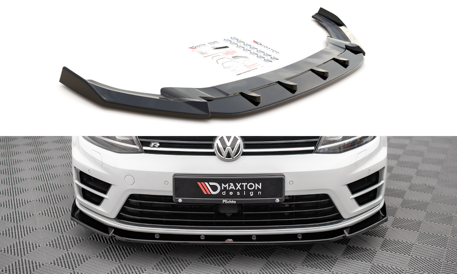 Maxton Design VW-GO-7-R-FD4T Front Splitter V.4 Volkswagen Golf R MK7 | ML Performance EU Car Parts