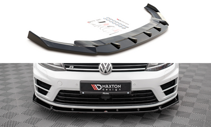 Maxton Design VW-GO-7-R-FD4T Front Splitter V.4 Volkswagen Golf R MK7 | ML Performance EU Car Parts