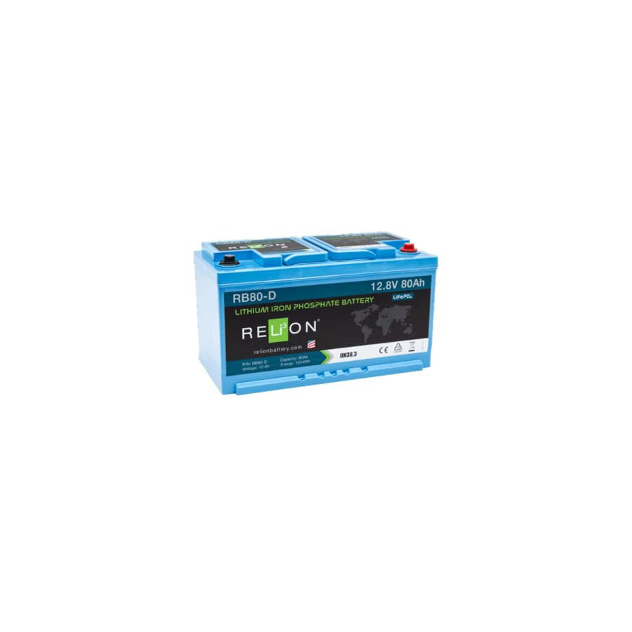 RELiON Lithium 12V 80Ah Leisure Battery LiFePO4 - REL-RB80-D | ML Performance EU Car Parts