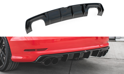 Maxton Design AU-S3-3-S-RS1T Rear Valance Audi S3 8V Sedan | ML Performance EU Car Parts