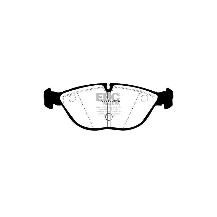 EBC PD02KF334 Mercedes-Benz W/T211 Redstuff Front Brake Pad & Plain Disc Kit - ATE Caliper 2 | ML Performance EU Car Parts