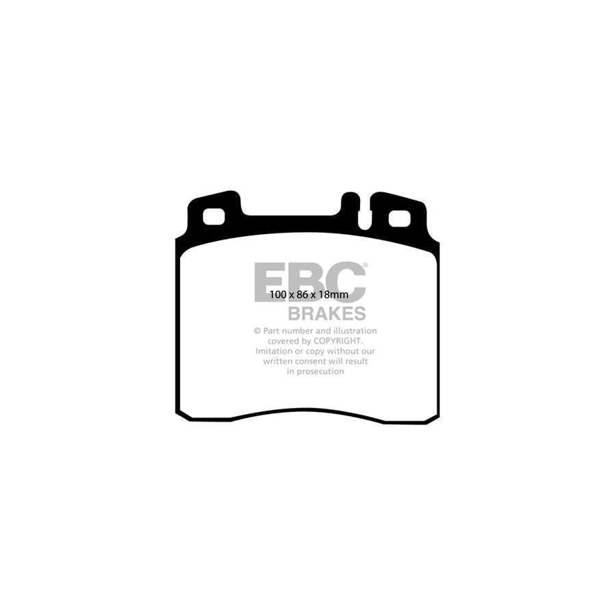 EBC PD02KF345 Mercedes-Benz W140 Redstuff Front Brake Pad & Plain Disc Kit - ATE Caliper 2 | ML Performance EU Car Parts