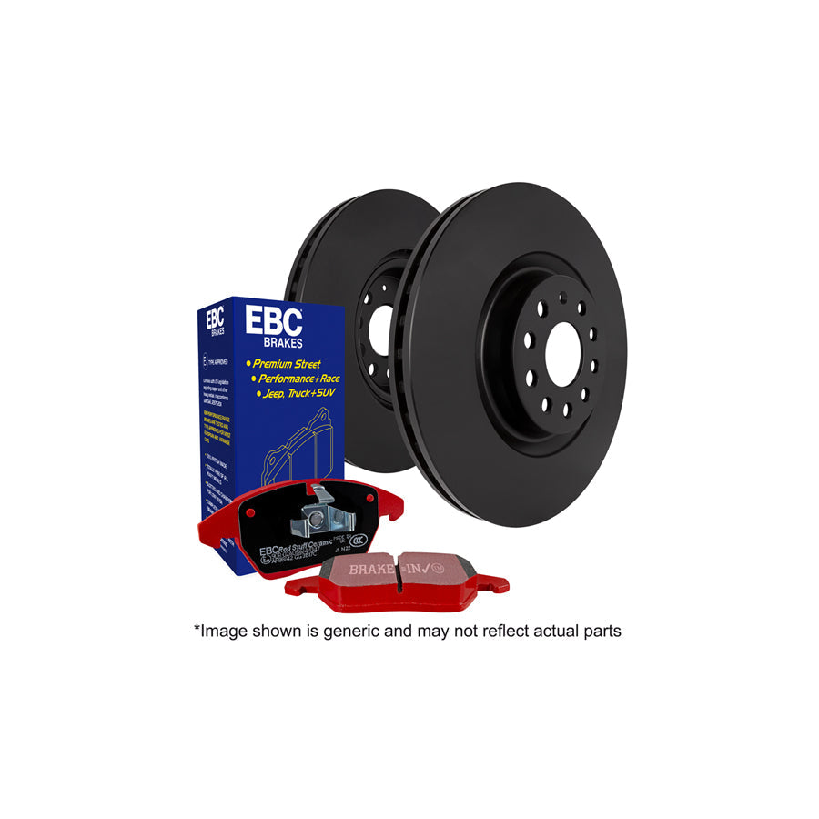 EBC PD02KF353 Mercedes-Benz W220 Redstuff Front Brake Pad & Plain Disc Kit - Brembo Caliper 1 | ML Performance EU Car Parts