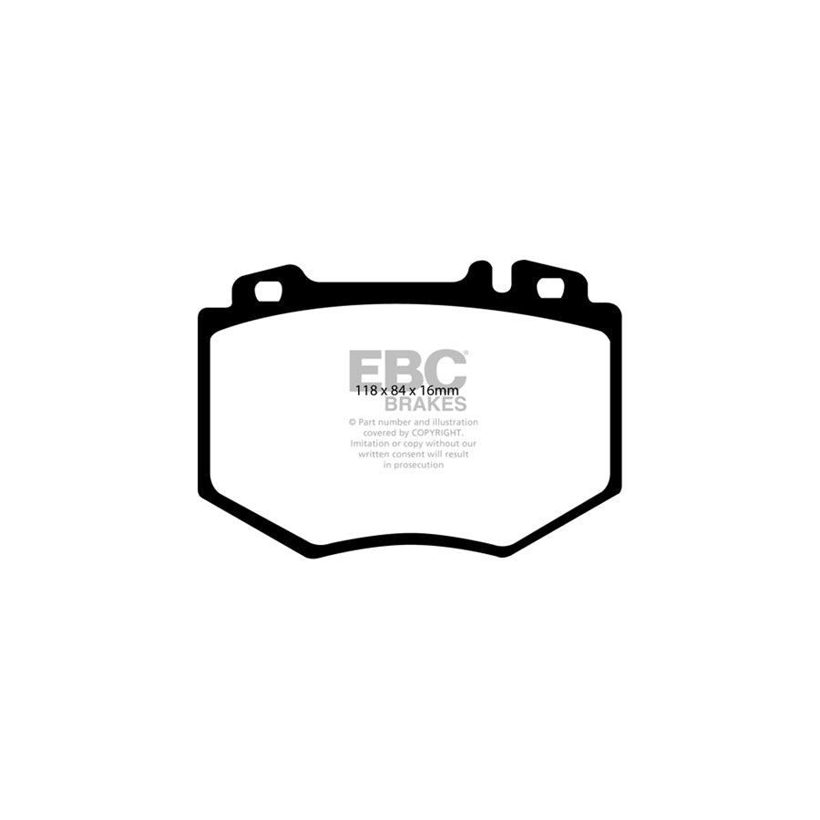 EBC PD02KF355 Mercedes-Benz W220 Redstuff Front Brake Pad & Plain Disc Kit - Brembo Caliper 2 | ML Performance EU Car Parts