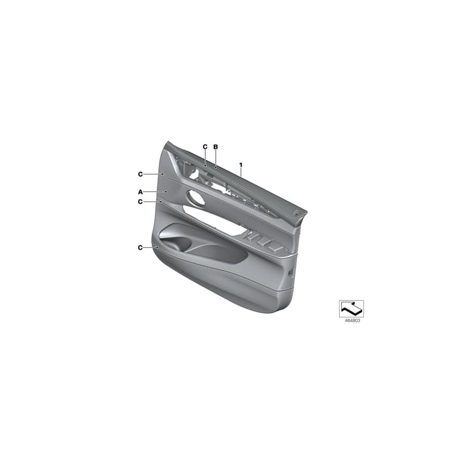 Genuine BMW 51417990353 Door Panel, Leather, Front Left INDIVIDUAL (Inc. X6 M) | ML Performance EU Car Parts