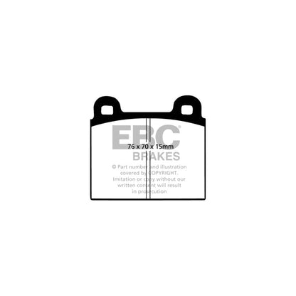 EBC PD03KF1258 Mercedes-Benz R107 Yellowstuff Front Brake Pad & Plain Disc Kit - ATE Caliper 2 | ML Performance EU Car Parts