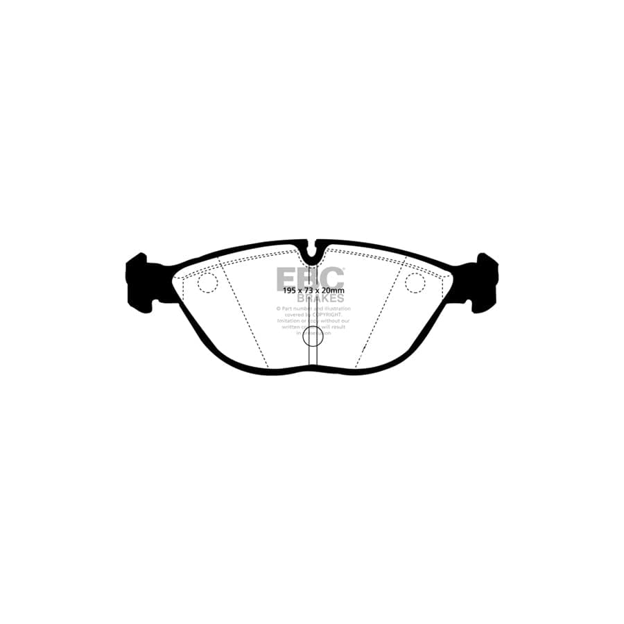 EBC PD03KF1257 Mercedes-Benz W202 C208 W/T210 Yellowstuff Front Brake Pad & Plain Disc Kit - ATE Caliper 2 | ML Performance EU Car Parts