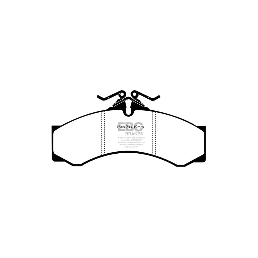 EBC PD03KF1264 Mercedes-Benz VW Yellowstuff Front Brake Pad & Plain Disc Kit - Perrot Caliper 2 | ML Performance EU Car Parts