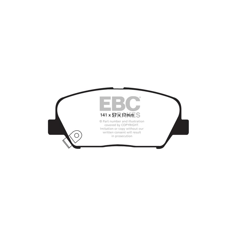 EBC PD03KF1387 Hyundai Genesis Yellowstuff Front Brake Pad & Plain Disc Kit 2 | ML Performance EU Car Parts