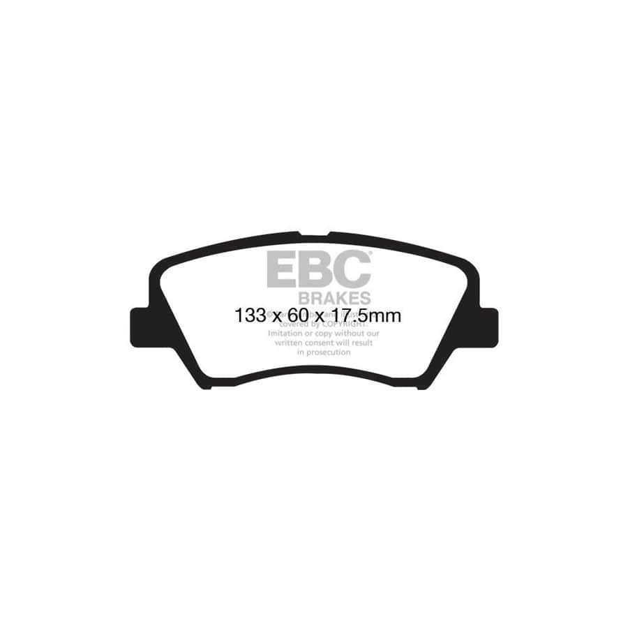 EBC PD03KF1394 Hyundai Kia Yellowstuff Front Brake Pad & Plain Disc Kit 2 | ML Performance EU Car Parts