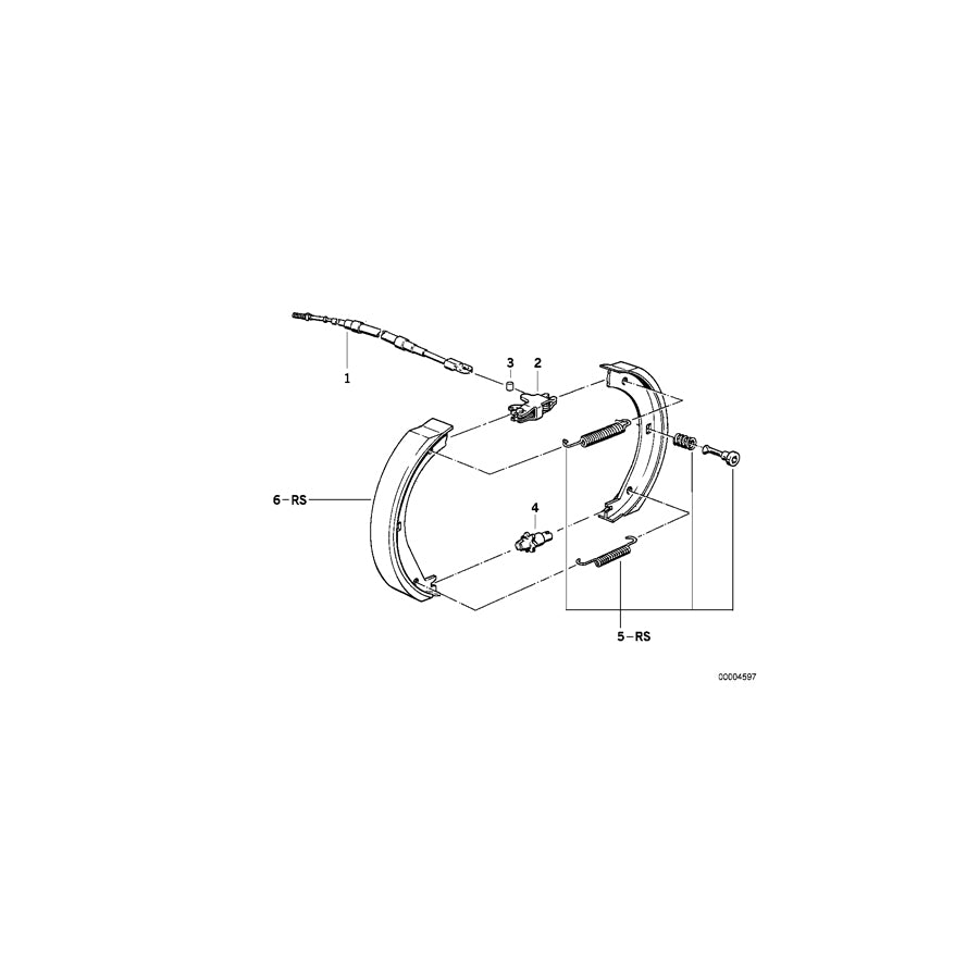 Genuine BMW 35511161474 E38 Right Parking Brake Pedal Bowden Cable (Inc. 740i, 750iLS & 735i) | ML Performance EU Car Parts