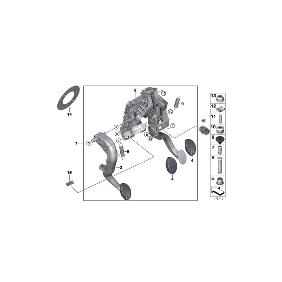 Genuine BMW Mini 35006860687 F55 F56 Rubber Pad (Inc. Cooper SD, Cooper S ALL4 & Cooper ALL4) | ML Performance EU Car Parts