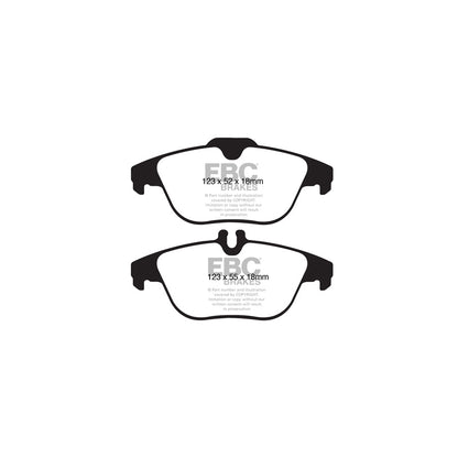 EBC PD02KR255 Mercedes-Benz W/S/C204 A/C207 Redstuff Rear Brake Pad & Plain Disc Kit 2 | ML Performance EU Car Parts