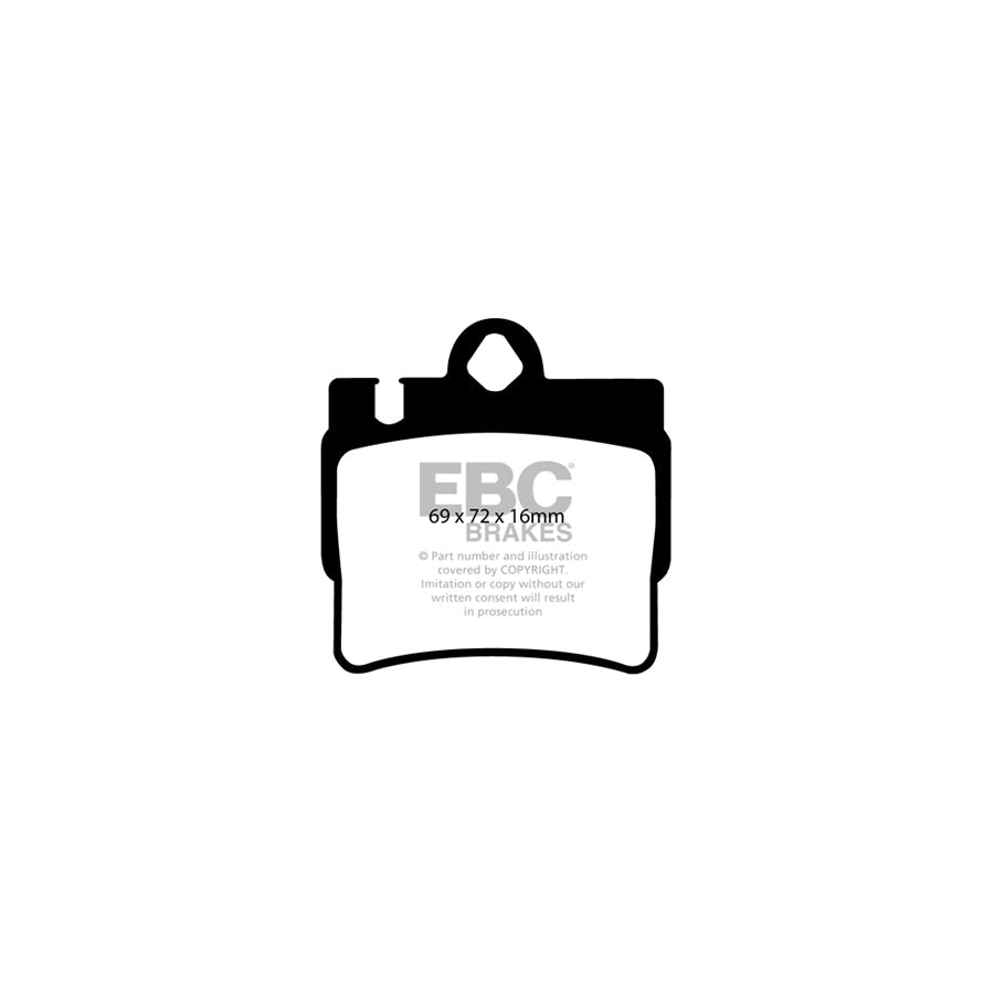 EBC PD02KR257 Mercedes-Benz C215 W220 Redstuff Rear Brake Pad & Plain Disc Kit 2 | ML Performance EU Car Parts