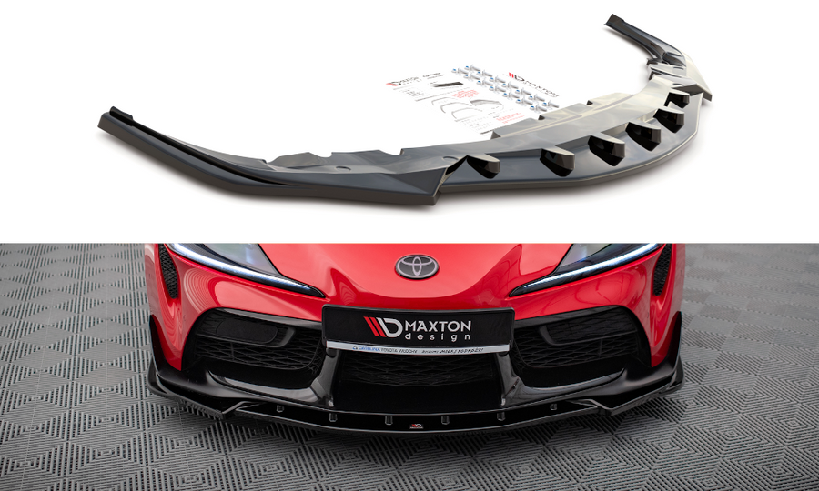 Maxton Design TO-SU-5-FD4T Front Splitter V.4 Toyota Supra MK5 | ML Performance EU Car Parts