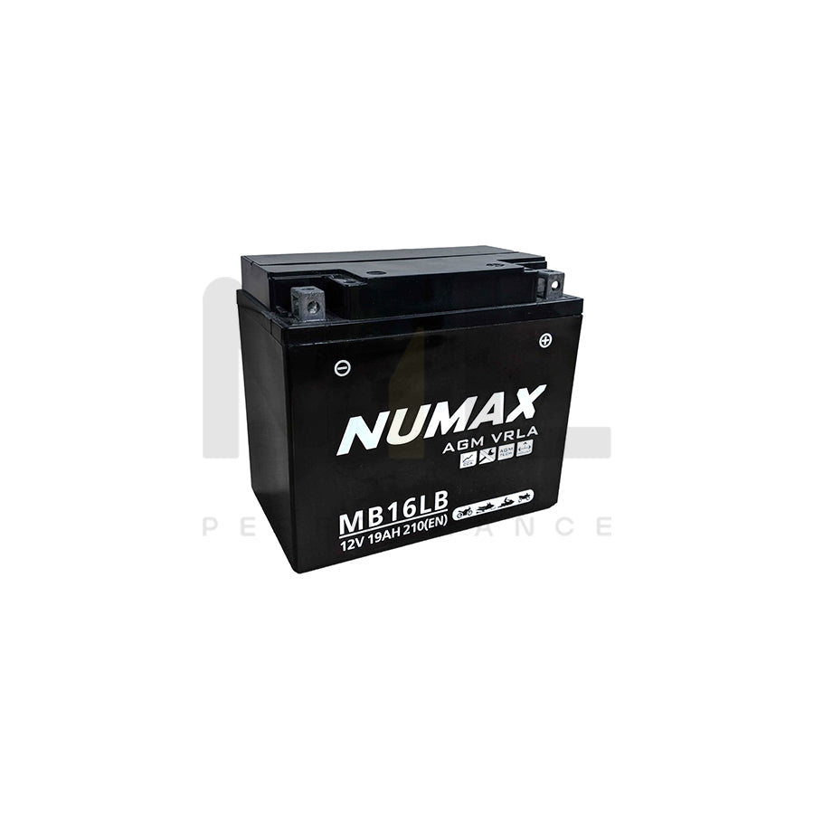 NTS16LB Numax AGM VRLA Motorcycle Battery 12V 19Ah YB16L-B MB16LB | Car Batteries UK | ML Performance Car Parts