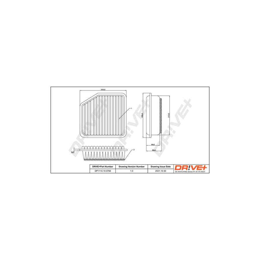 Dr!ve+ DP1110.10.0766 Air Filter | ML Performance EU Car Parts