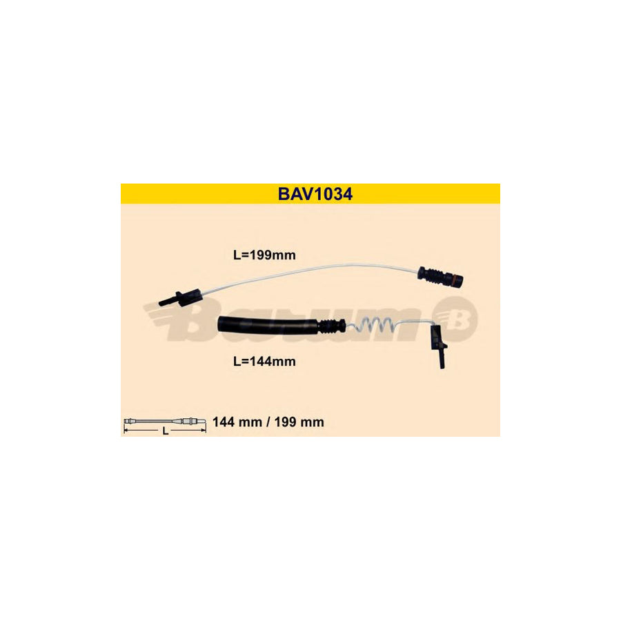 Barum BAV1034 Brake Pad Wear Sensor Suitable For Mercedes-Benz Sprinter