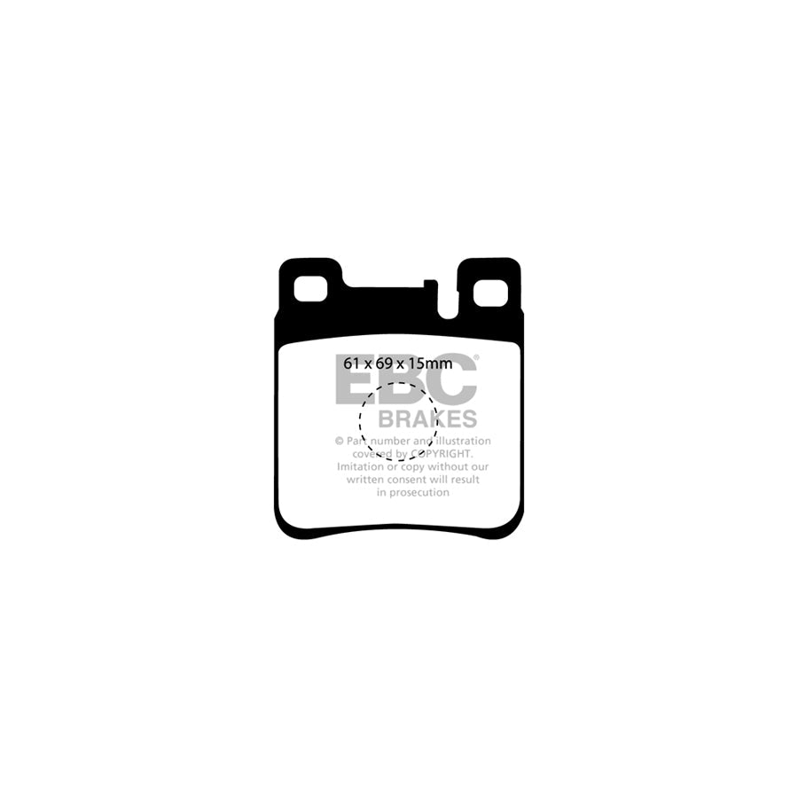 EBC PD02KR283 Mercedes-Benz R129 Redstuff Rear Brake Pad & Plain Disc Kit - ATE Caliper 2 | ML Performance EU Car Parts
