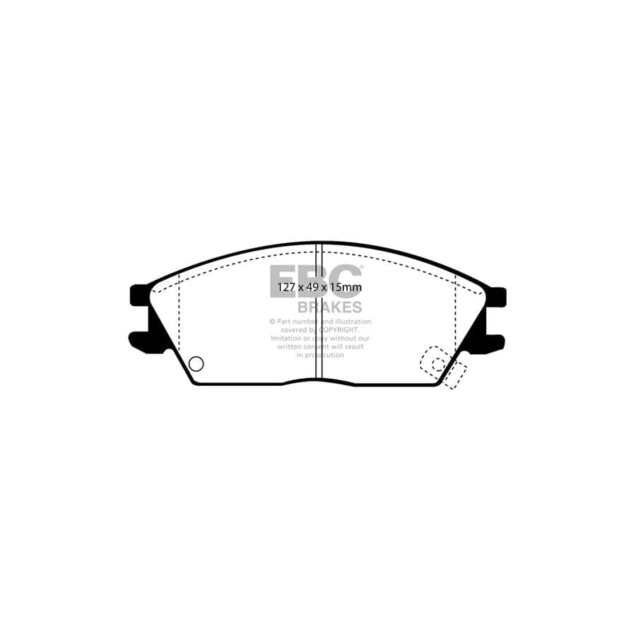 EBC PD03KF1615 Hyundai Getz Yellowstuff Front Brake Pad & Plain Disc Kit - Akebono Caliper 2 | ML Performance EU Car Parts
